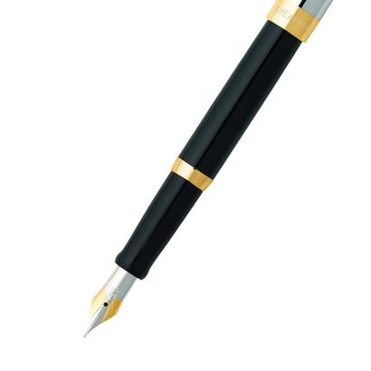 Pluma Sheaffer Sagaris E0947553 Negro-Cromado-Dorado