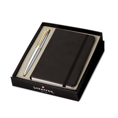 Sheaffer - Set Bolígrafo Vfm Cromo y Libreta G2942251-4