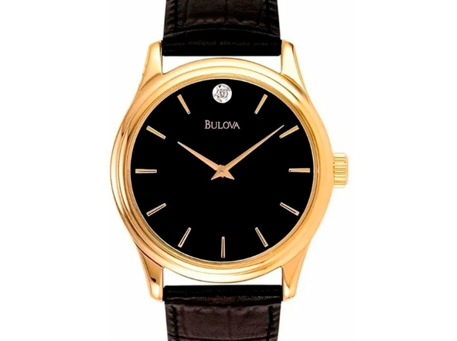 Reloj BULOVA Con Diamante Para Caballero 97F55