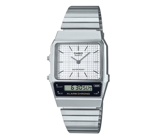 Reloj Casio AQ-800E-7A Vintage Ana-Digi Plata