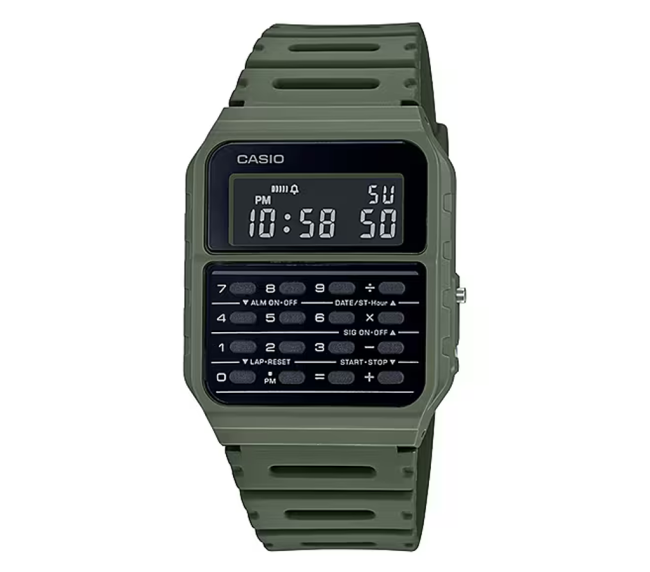 Reloj Casio Calculadora CA-53WF-3B Verde Militar