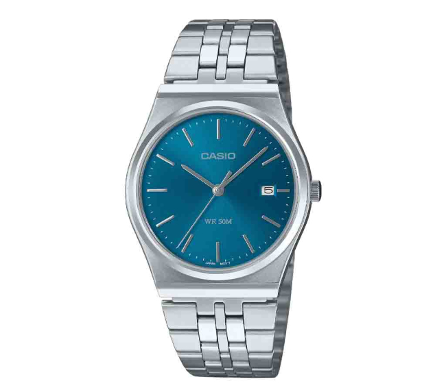 Reloj Casio MTP-B145DC-2A2VVT Plateado- Azul