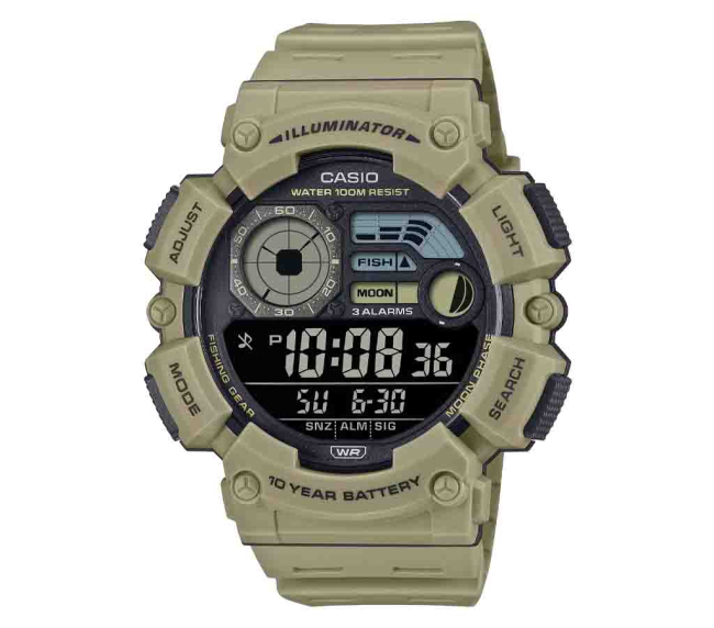 Reloj Casio Digital WS-1500H-5BVCF Modo Pesca