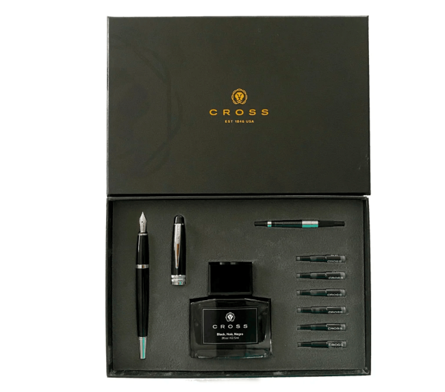 Set Cross Bailey AT0456-7MS/5: Juego de Pluma Fuente con Tinta y Convertidor