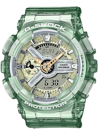 Reloj G-shock Caballero Casio S-series Brillo Metálico GMA-S110GS-3ACR