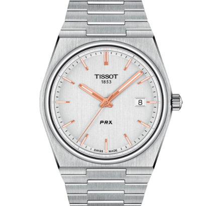 Reloj TISSOT PRX T137.410.11.031.00 INTERCHANGEABLE QUICK RELEASE BRACELET Género Caballero Garantía 2 años de Garantía Hermeticidad Hermético hasta una presión de 10 bares (100 metros/330 pies) SKU T1374101103100 Colección T-Classic Peso (g) 130