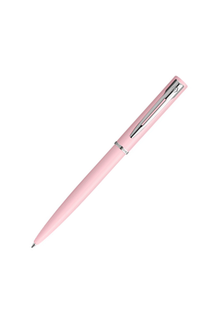 Boligrafo Allure ROSA PASTEL 2105227 Un bolígrafo Waterman moderno y elegante El bolígrafo está cubierto con barniz rosa pastel. El clip y el anillo están hechos de acero inoxidable y recubiertos con cromo brillante.