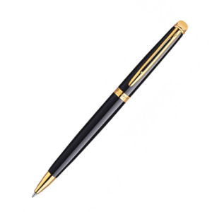 Boligrafo Hemisphere de lujo S0920670 Marca WATERMAN Color de la tinta Azul Número de productos 1 Tipo de punta Mediano Color Black with Gold Trim Acerca de este artículo