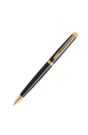 Boligrafo Hemisphere de lujo S0920670 Marca WATERMAN Color de la tinta Azul Número de productos 1 Tipo de punta Mediano Color Black with Gold Trim Acerca de este artículo