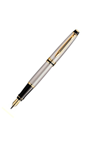 Pluma Fuente Waterman S0951960 Marca WATERMAN Color Stainless Steel and Gold Color de la tinta Black Rango de edad (descripción) Adulto Material Acero